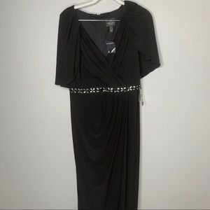 Adrianna papell long draped jersey dress